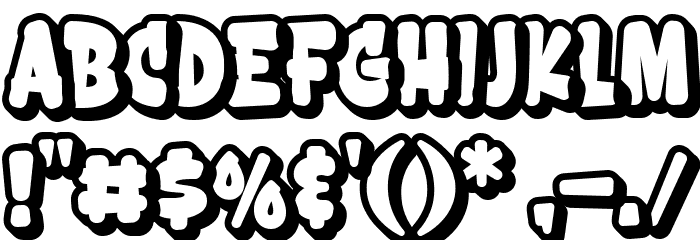 Brogles Extrude Font OTHER CHARS