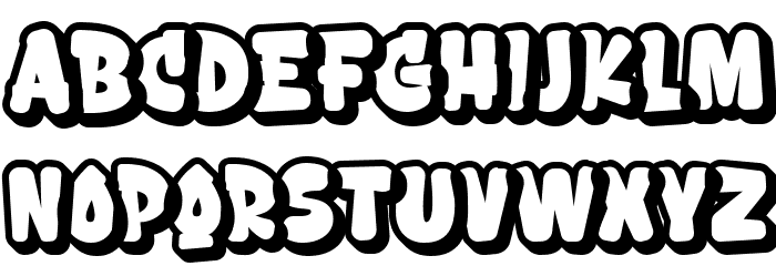 Brogles Extrude Font LOWERCASE