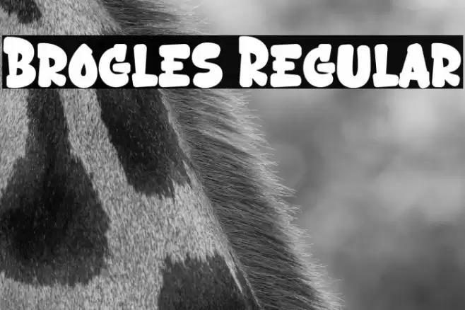 Brogles Regular Caratteri examples