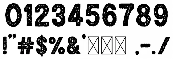 Broke N Stoned Font OTHER CHARS