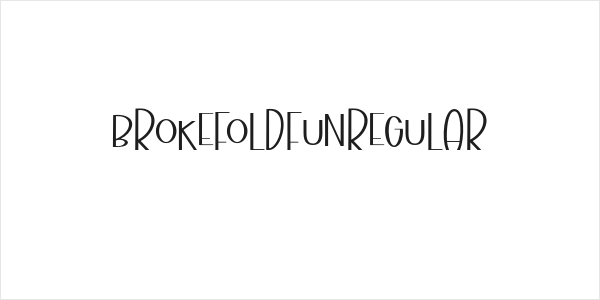 BrokefoldFunRegular Logo