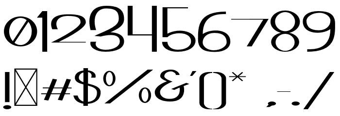 BrokefoldFunWide Font OTHER CHARS