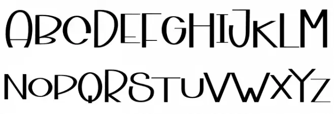 BrokefoldFunWide フォント 大文字