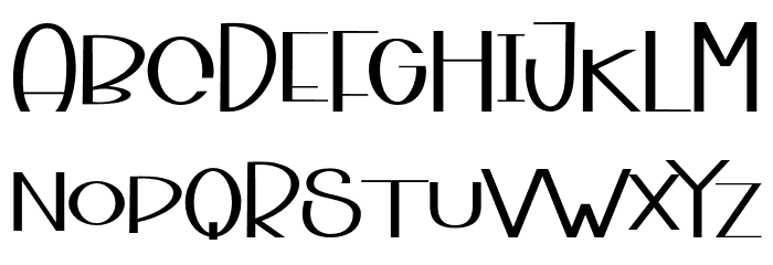BrokefoldFunWide Font LOWERCASE
