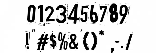 Broken 15 Font OTHER CHARS