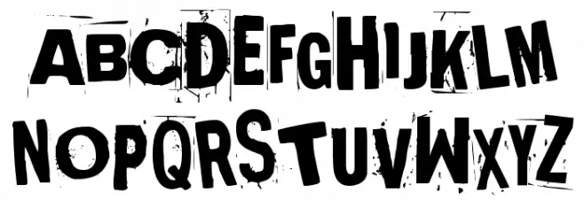 Broken 15 Schriftart Groß