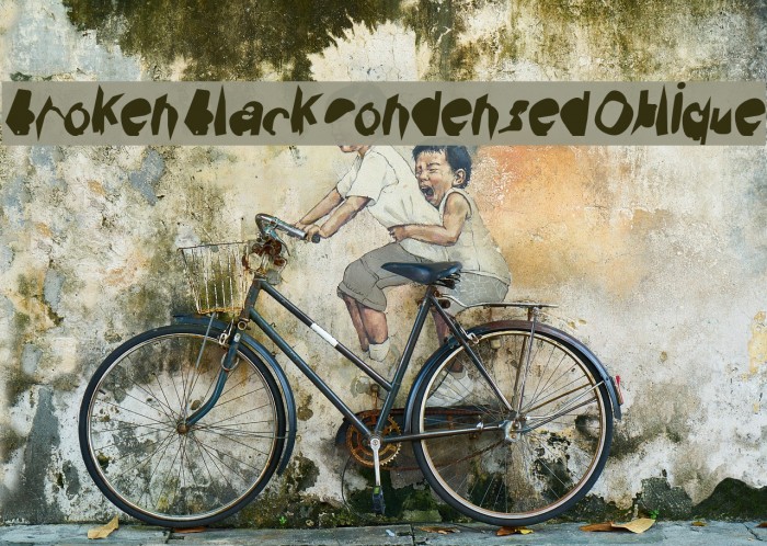 Broken Black Condensed Oblique Example 1