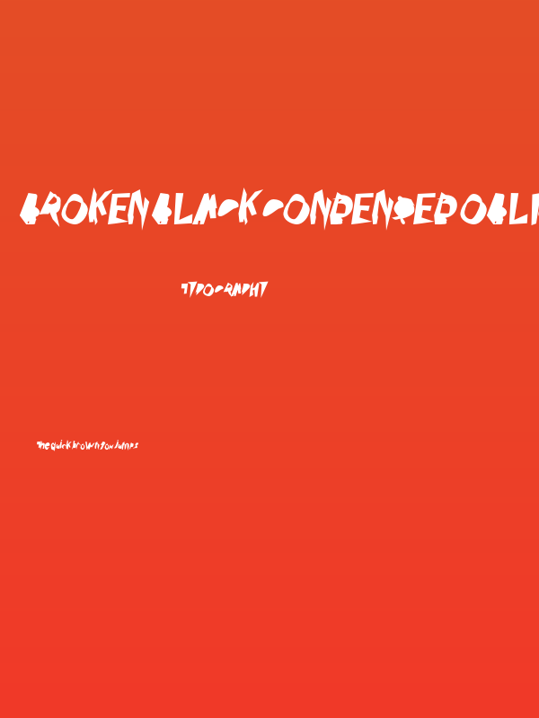 Broken Black Condensed Oblique Poster