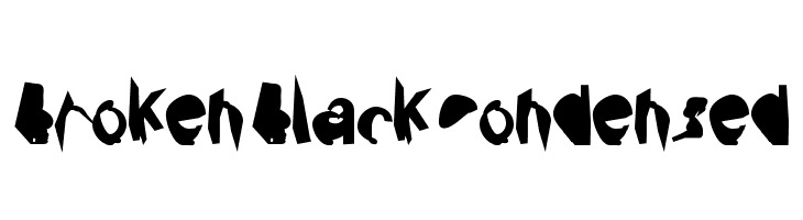 Broken Black Condensed  baixar fontes gratis