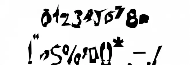 Broken Black Condensed Font OTHER CHARS