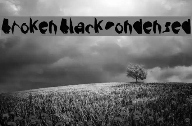 Broken Black Condensed Font examples