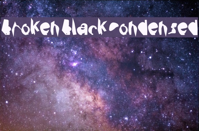 Broken Black Condensed Example 3