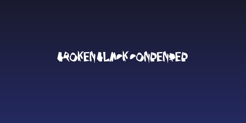 Broken Black Condensed Social Header