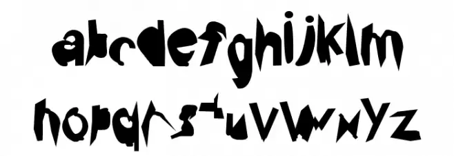 Broken Black Condensed Caratteri MINUSCOLO