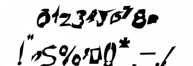 Broken Black Extended Oblique Font OTHER CHARS