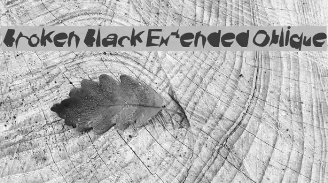 Broken Black Extended Oblique Font examples