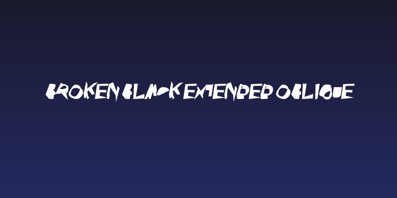 Broken Black Extended Oblique Social Header
