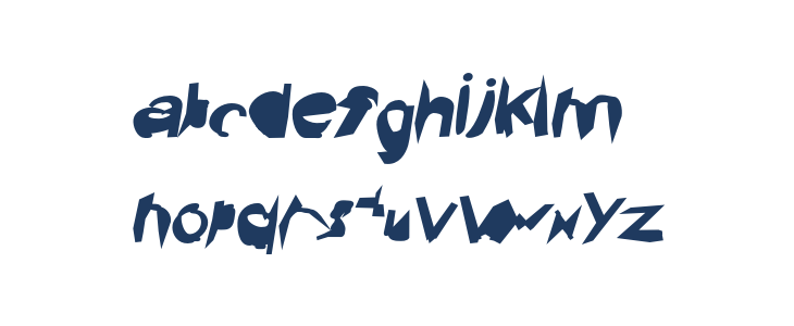 Broken Black Extended Oblique Lowercase