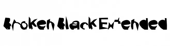 Broken Black Extended  Frei Schriftart Herunterladen