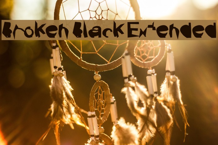 Broken Black Extended Font examples