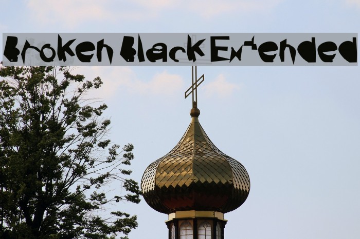 Broken Black Extended Font examples