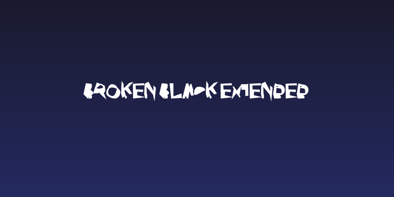 Broken Black Extended Social Header