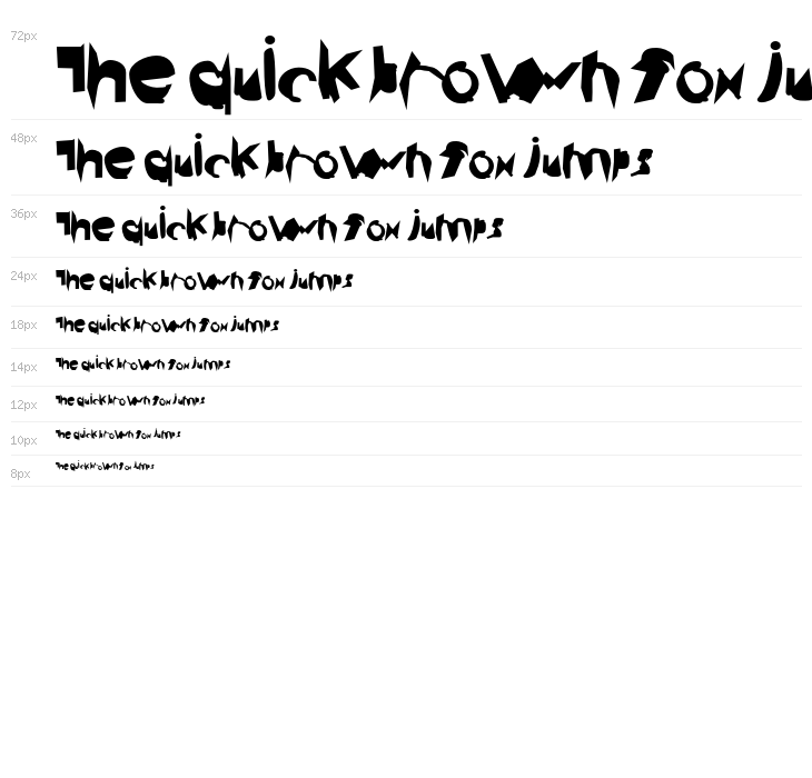 Broken Black Extended Waterfall