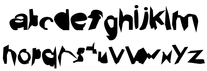Broken Black Extended Font LOWERCASE