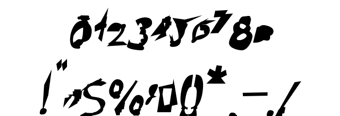 Broken Black Oblique Font OTHER CHARS