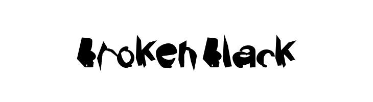 Broken Black  Fuentes Gratis Descargar