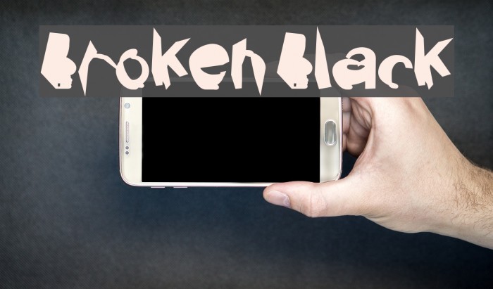 Broken Black Font examples