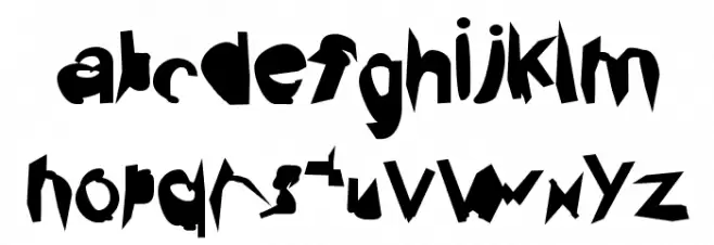 Broken Black Font Litere mici