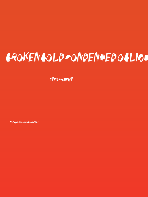 Broken Bold Condensed Oblique Poster