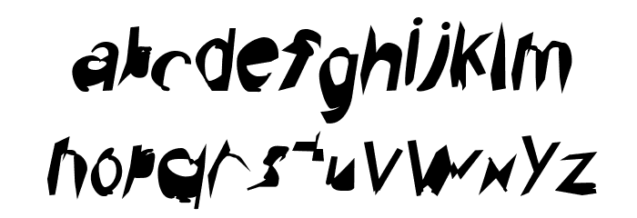 Broken Bold Condensed Oblique Font LOWERCASE