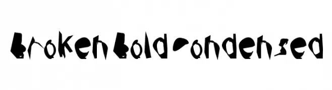 Broken Bold Condensed  Frei Schriftart Herunterladen