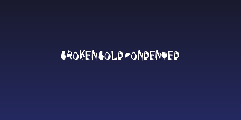 Broken Bold Condensed Social Header
