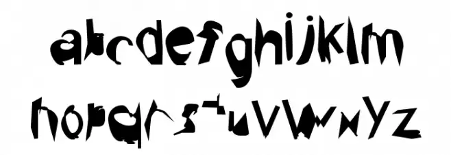 Broken Bold Condensed خط أحرف صغيرة