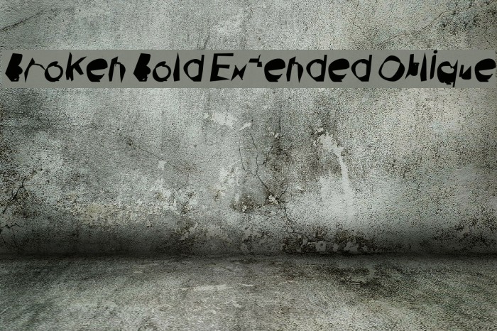 Broken Bold Extended Oblique Example 1