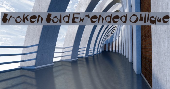 Broken Bold Extended Oblique Example 2