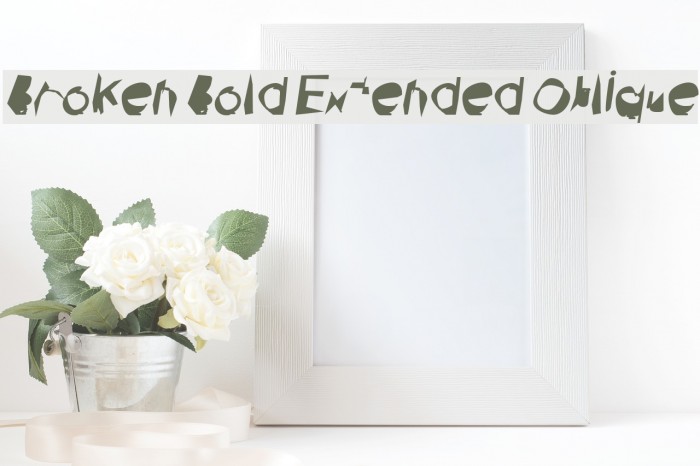Broken Bold Extended Oblique Example 3