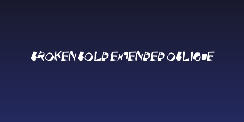 Broken Bold Extended Oblique Social Header