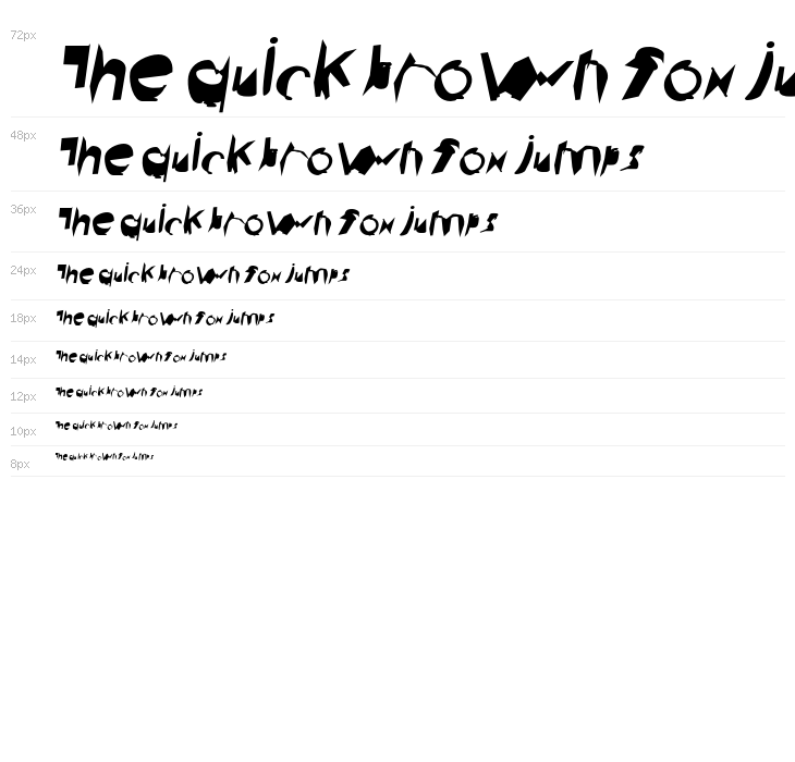 Broken Bold Extended Oblique Waterfall