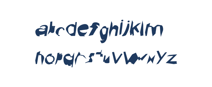 Broken Bold Extended Oblique Lowercase