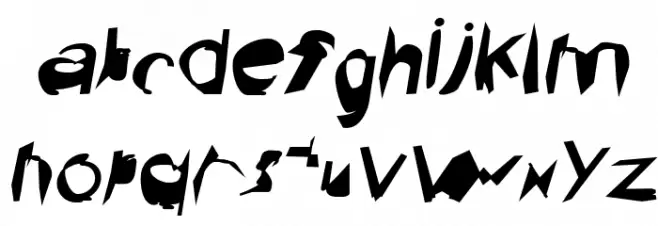 Broken Bold Extended Oblique फ़ॉन्ट लोअरकेस