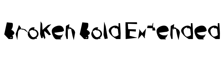 Broken Bold Extended  font caratteri gratis