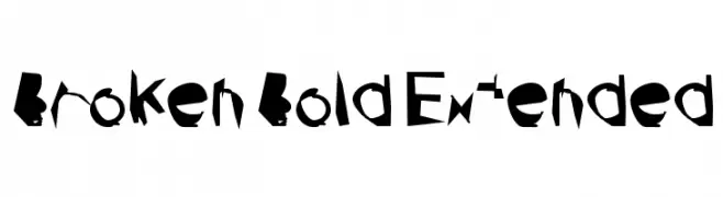 Broken Bold Extended  नि: शुल्क फ़ॉन्ट्स डाउनलोड