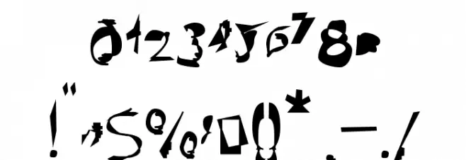 Broken Bold Extended Font OTHER CHARS