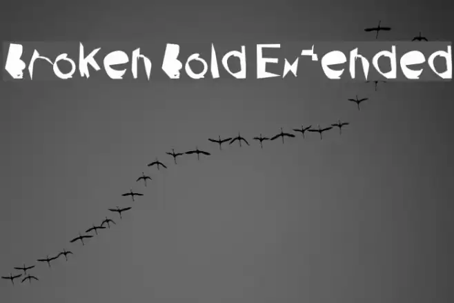 Broken Bold Extended Font examples