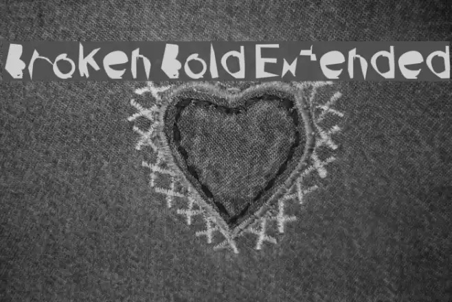 Broken Bold Extended Font examples