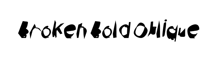 Broken Bold Oblique  フリーフォントのダウンロード